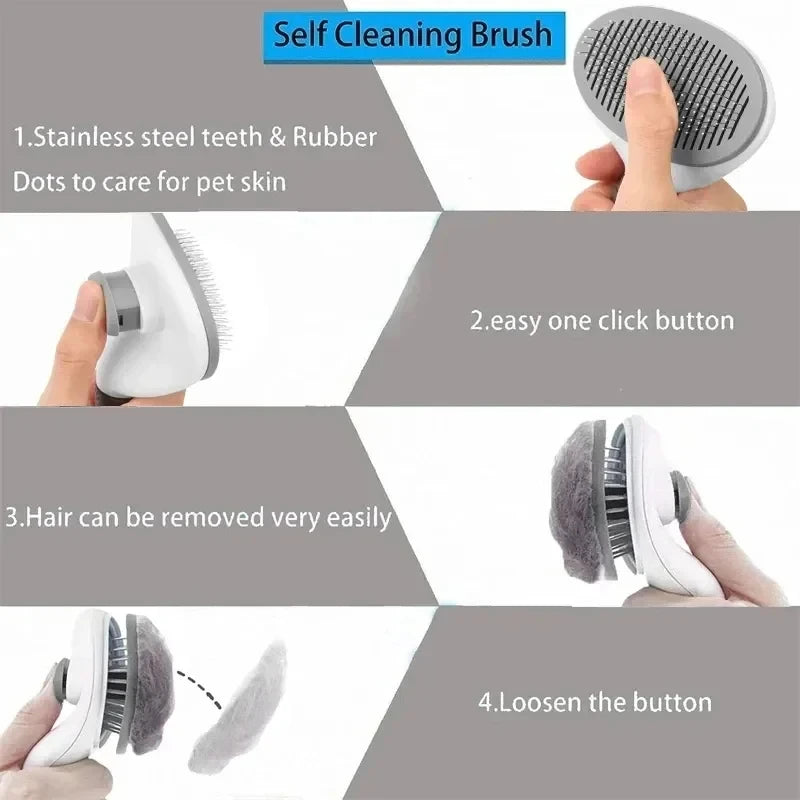 Brosse douce 2-en-1 auto-nettoyante